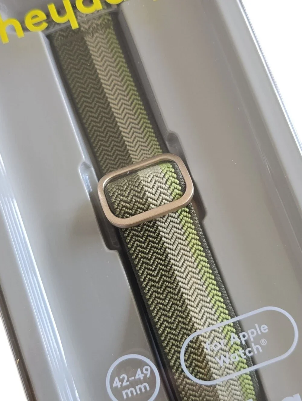 Heyday Apple Watch Band 42/44/45mm Green Woven Adjustable NWT